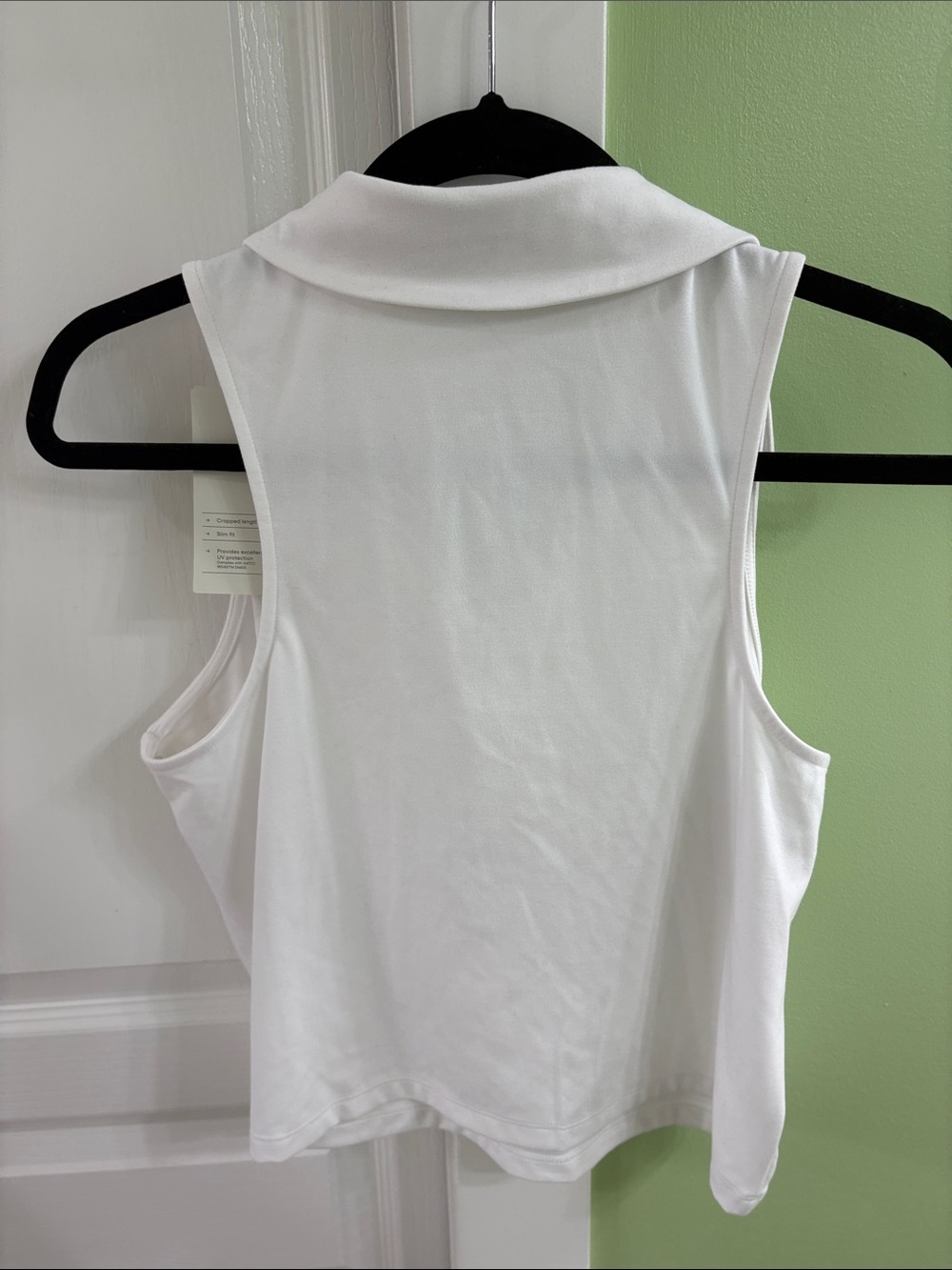 all in motion White Sleeveless Polo Tank with Collar - Picture 5 of 5